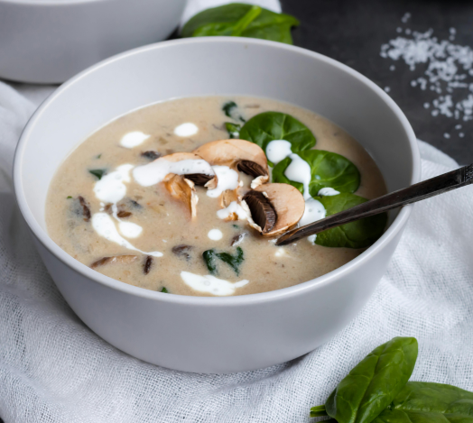 Creamy mushroom soup