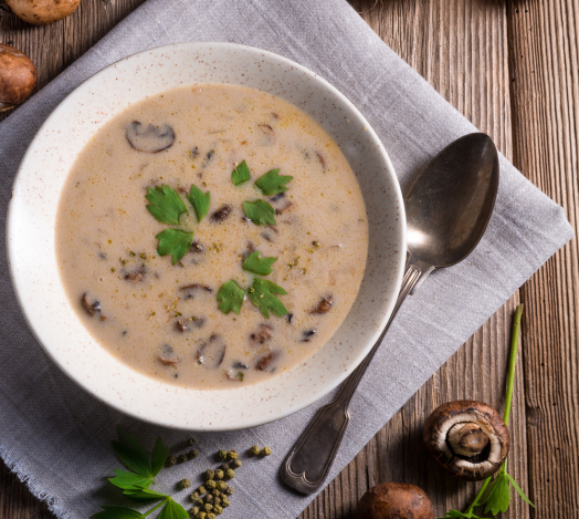 Creamy mushroom soup